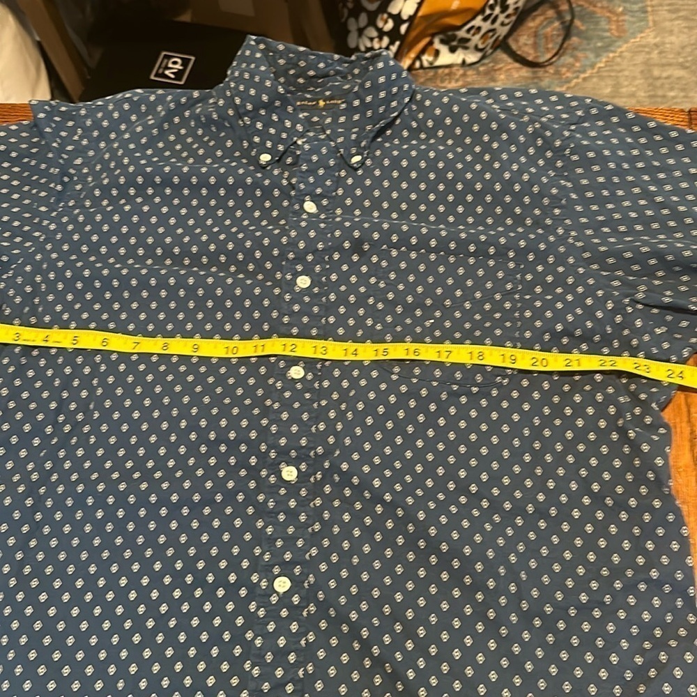 Polo Ralph Lauren blue short sleeve button-down shirt, size XL - Picture 5 of 7